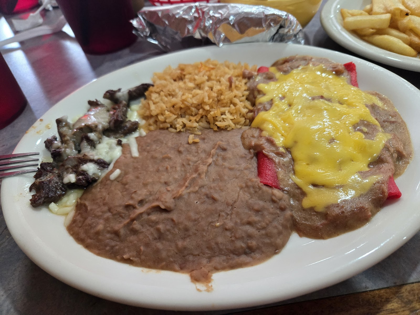 Plated meal at Chayito's Mexican Restaurant